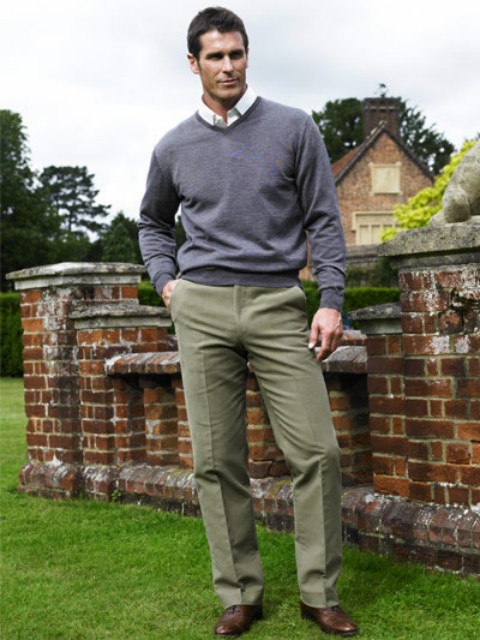 Cotton rich easy iron shirt. Style Rosello by Brook Taverner